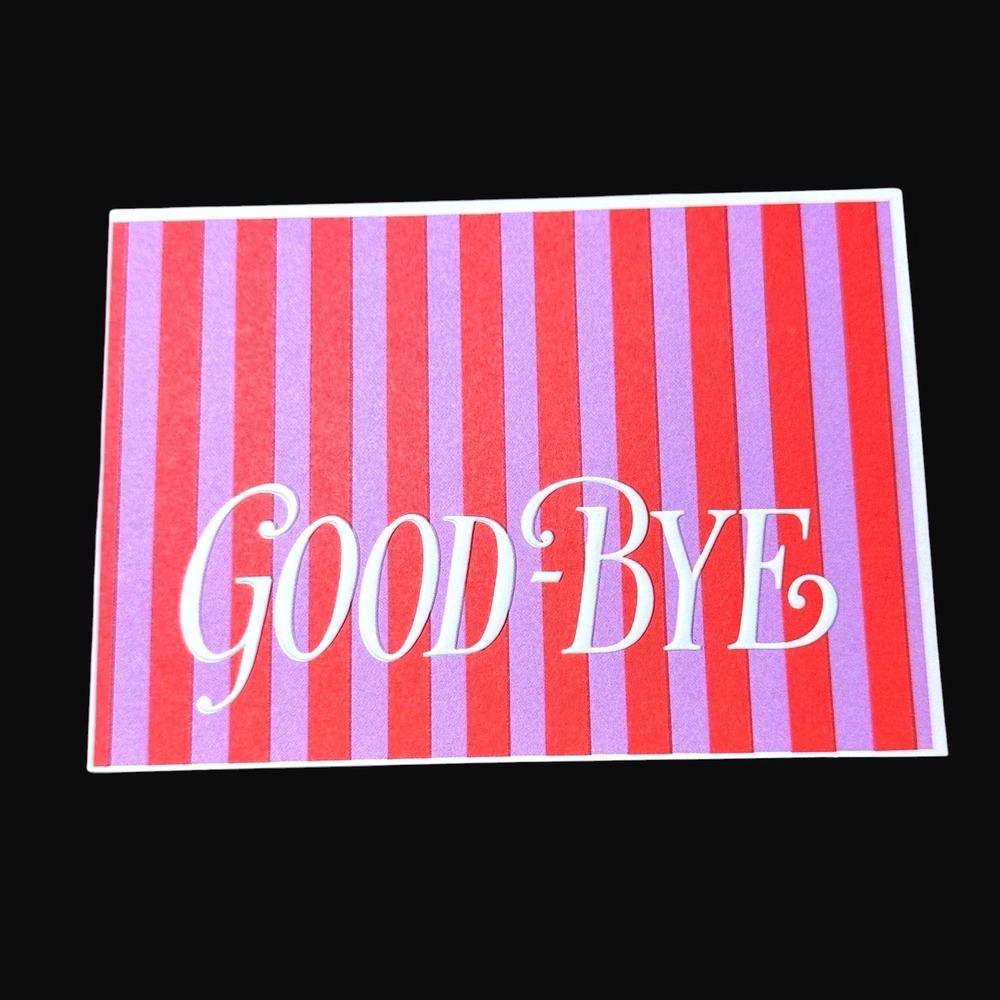Vintage Hallmark Goodbye Party Invitations Red Purple Striped Set of 9 60PM 721
